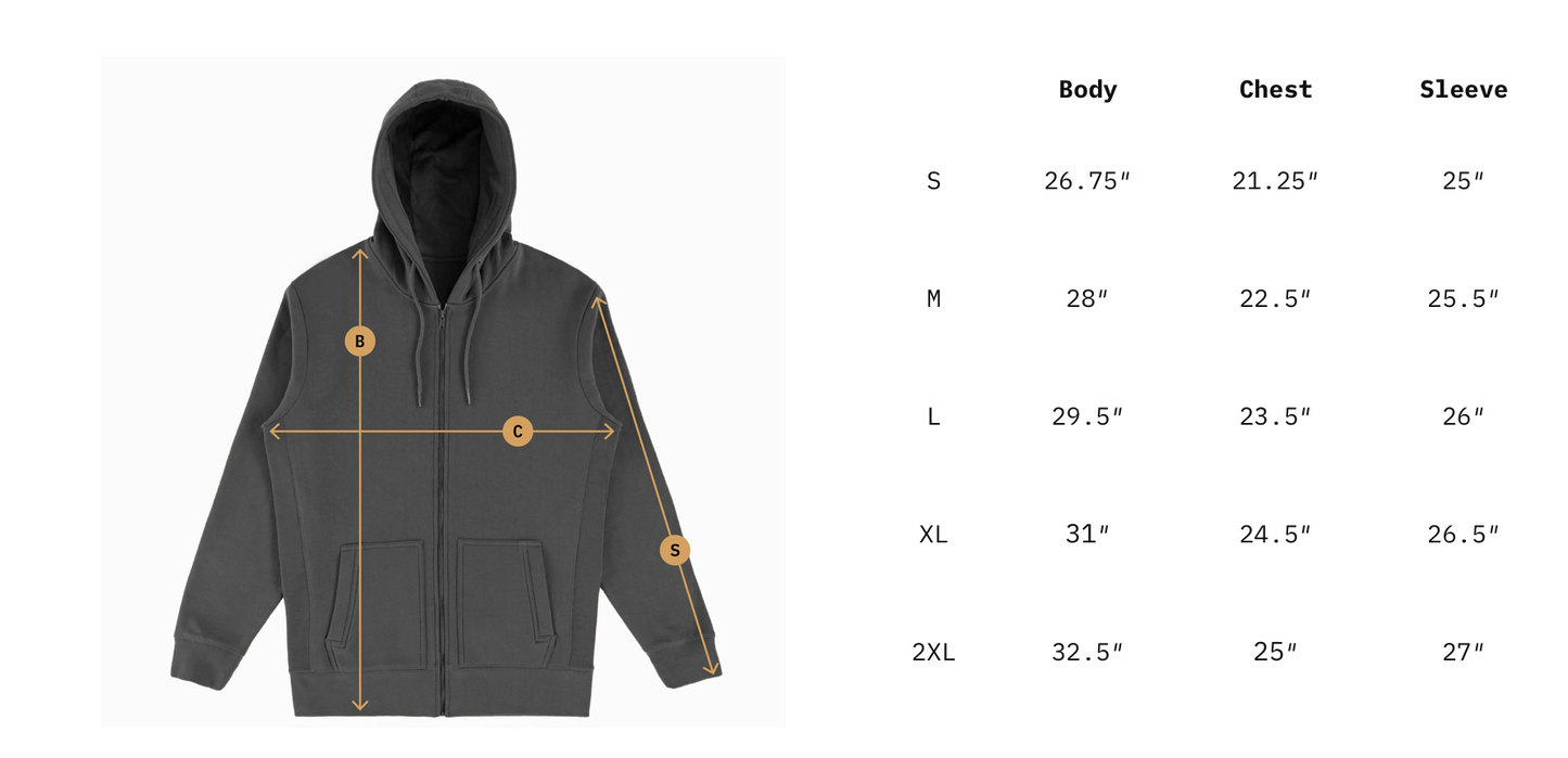 Organic Zip Up Hoodie