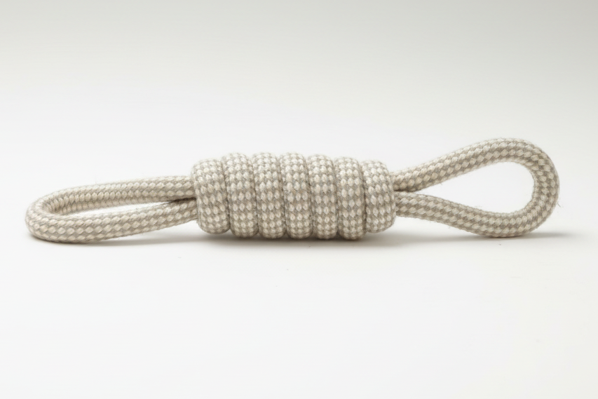 Hemp Rope Toy - Candy Knot with Dual Handles