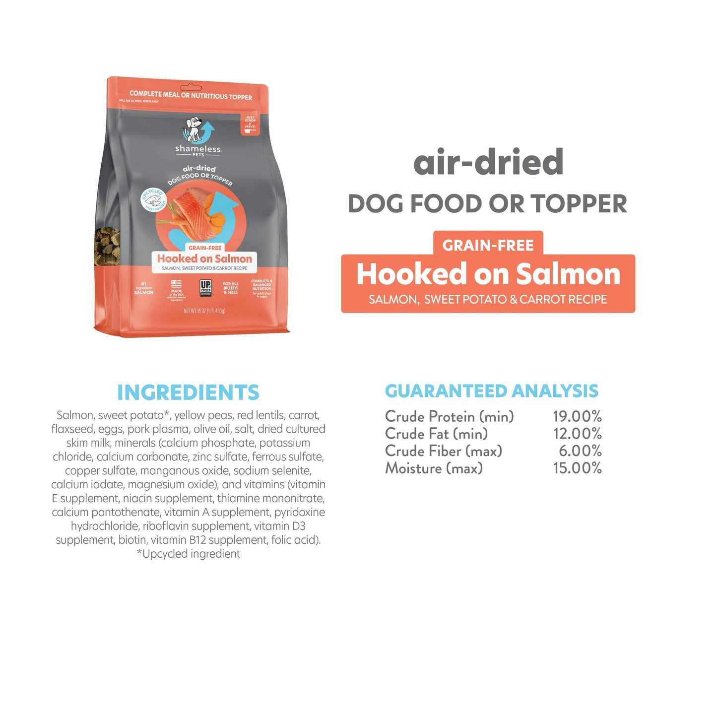 Hooked on Salmon Air-Dried Dog Complete & Balanced Topper